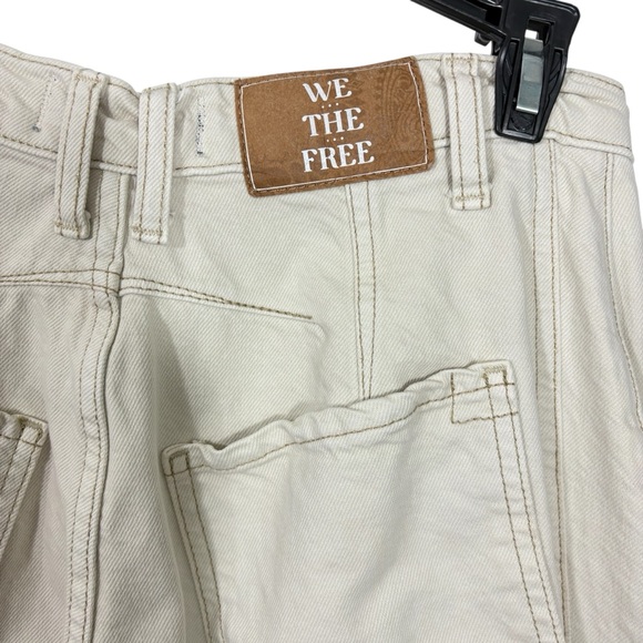 FREE PEOPLE WE THE FREE Mid Rise Lucky You denim Barrel Crop Jeans 26 - Picture 7 of 12